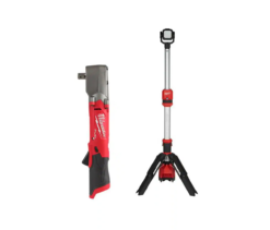 Milwaukee 2565P-20-2132-20 M12 FUEL 12V Lithium-Ion Brushless Cordless 1/2 in. Right Angle Impact Wrench with M12 Rocket Stand Light