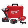 Milwaukee 2659-22 M18 18V Lithium-Ion Cordless 1/2 in. Impact Wrench W/ Pin Detent Kit W/(2) 3.0Ah Batteries, Charger & Hard Case