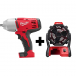 Milwaukee 2663-20-0886-20 M18 18V Lithium-Ion Cordless 1/2 in. Impact Wrench, Friction Ring with M18 Jobsite Fan