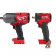 Milwaukee 2767-20-2855-20 M18 FUEL 18V Lithium-Ion Brushless Cordless 1/2 in. Impact Wrench with Compact Impact Wrench (2-Tool)