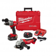 Milwaukee 2803-22-2680-20 M18 FUEL 18V Lithium-Ion Brushless Cordless 1/2 in. Drill/Driver Kit with Cut-Off/Grinder