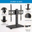 PERLESMITH Universal TV Stand - Table Top TV Stand for 37-55 inch LCD LED TVs - Height Adjustable TV Base Stand