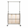 Seville Classics 3-Bag Laundry Sorter with Adjustable Clothes Bar