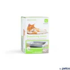 So Phresh Drawstring Cat Litter Box Liners, 35" L X 15" W, Count of 40