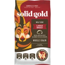 Solid Gold Wolf King Bison, Brown Rice & Sweet Potatoes Adult Dog Food, 24 lbs.