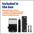 Waterpik Sonic-Fusion 2.0 Professional Flossing Toothbrush, Electric Toothbrush and Water Flosser Combo In One, Black