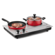 Cusimax Hot Plate Electric Stove, 1800W Double Burners, Infrared Cooktop, Compatible w/All Cookware, Upgraded Version