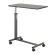 Drive Medical 13067 Adjustable Non Tilt Top Overbed Table With Wheels for Hospital and Home Use, Standing Desk, Walnut