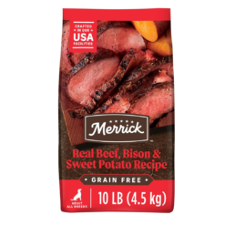 Merrick Grain Free Real Bison, Beef & Sweet Potato Recipe Dry Dog Food, 10 lbs.