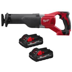 Milwaukee 2621-20-48-11-1837 M18 18V Lithium-Ion Cordless SAWZALL Reciprocating Saw with Two 3.0Ah Batteries