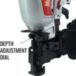 MAX CN445R3 15-Degree Pneumatic Roofing Nail Gun (Nailer)