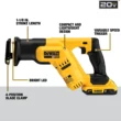 DEWALT Reciprocating Saw DCS387D1 20-volt Variable Speed Cordless (Charger Included and Battery Included)