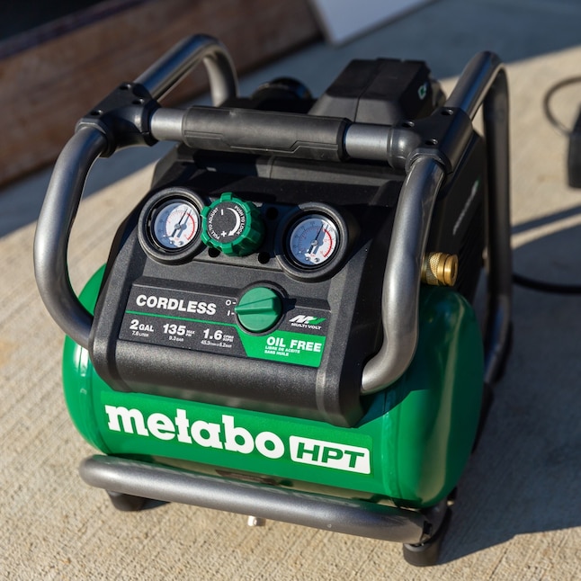 Metabo HPT Air Compressor EC36DAQ4M MultiVolt 2-Gallon Single Stage Portable Cordless Electric with Accessories Metabo HPT Air Compressor EC36DAQ4M MultiVolt 2-Gallon Single Stage Portable Cordless Electric with Accessories - Image 3