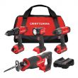 CRAFTSMAN CMCK400D2 V20 4-Tool 20-volt Max Power Tool Combo Kit with Soft Case (2 Li-ion Batteries Included and Charger Included)