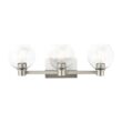 Kichler 45894NI Harmony 24.5-in 3-Light Brushed Nickel Transitional Vanity Light