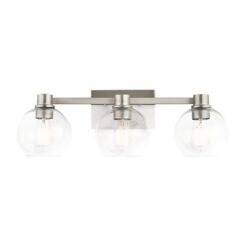 Kichler 45894NI Harmony 24.5-in 3-Light Brushed Nickel Transitional Vanity Light