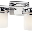 Kichler 5077CH Hendrik 14.5-in 2-Light Chrome Modern/Contemporary Vanity Light