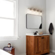Kichler 5690NI Brinley 32.25-in 4-Light Brushed Nickel Farmhouse Vanity Light
