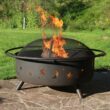Sunnydaze Decor 41.5-in W Black Steel Wood-Burning Fire Pit