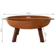 Sunnydaze Decor 34-in W Orange Cast Iron Wood-Burning Fire Pit