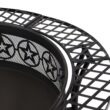 Sunnydaze Decor 40-in W Black Steel Wood-Burning Fire Pit