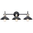 Kichler Clyde 26.25-in 3 Light Black Industrial Bathroom Vanity light