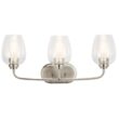 Kichler 45129NICS Valserrano 24-in 3-Light Brushed Nickel Traditional Vanity Light