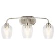Kichler 45129NICS Valserrano 24-in 3-Light Brushed Nickel Traditional Vanity Light