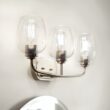 Kichler 45129NICS Valserrano 24-in 3-Light Brushed Nickel Traditional Vanity Light