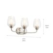 Kichler 45129NICS Valserrano 24-in 3-Light Brushed Nickel Traditional Vanity Light