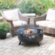 Blue Sky WBFB36SG-MD Outdoor Living 36-in W Black Steel Wood-Burning Fire Pit