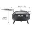 Blue Sky WBFB36SG-MD Outdoor Living 36-in W Black Steel Wood-Burning Fire Pit