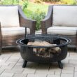 Blue Sky WBFB36SG-MD Outdoor Living 36-in W Black Steel Wood-Burning Fire Pit