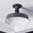Progress Lighting P550070-031 Cedar Springs 13.25-in W Gloss Black Outdoor Flush Mount Light