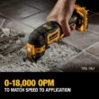 DEWALT DCS353B Xtreme 4-Piece Brushless 12-volt Max Variable Speed Oscillating Multi-Tool Kit Case