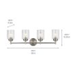 Kichler 45887NI Winslow 30-in 4-Light Brushed Nickel Transitional Vanity Light