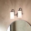 Kichler 55086BK Kennewick 13.25-in 2-Light Black Traditional Vanity Light