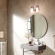 Kichler 55086BK Kennewick 13.25-in 2-Light Black Traditional Vanity Light