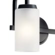 Kichler 55086BK Kennewick 13.25-in 2-Light Black Traditional Vanity Light