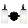 Kichler 55086BK Kennewick 13.25-in 2-Light Black Traditional Vanity Light