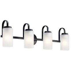 Kichler Kennewick 32-in 4 Light Black Traditional Bathroom Vanity light