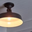 Progress Lighting P550070-031 Cedar Springs 13.25-in W Gloss Black Outdoor Flush Mount Light