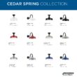Progress Lighting P550070-031 Cedar Springs 13.25-in W Gloss Black Outdoor Flush Mount Light