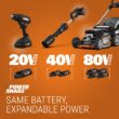 WORX WG620 Power Share 320 PSI 0.53-Gallon-GPM Cold Water Electric Pressure Washer