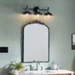 Kichler Clyde 26.25-in 3 Light Black Industrial Bathroom Vanity light