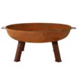 Sunnydaze Decor 34-in W Orange Cast Iron Wood-Burning Fire Pit