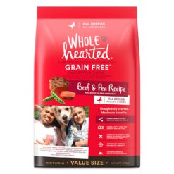 WholeHearted Grain Free All Life Stages Beef & Pea Formula Dry Dog Food, 40 lbs.
