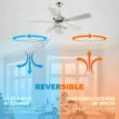 Parrot F6215A110V Uncle Howell 52 in. Indoor Chrome Downrod Mount Crystal Chandelier Ceiling Fan with Light Kit and Remote Control