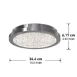 Artika CLGL-HD1 Glam 13.5 in. 1-Light Chrome Modern LED Flush Mount Ceiling Light for Kitchen Dining Room