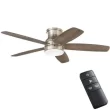 Ashby 59252 Park 52 in. White Color Changing Integrated LED Brushed Nickel Ceiling Fan with Light Kit and Remote Control